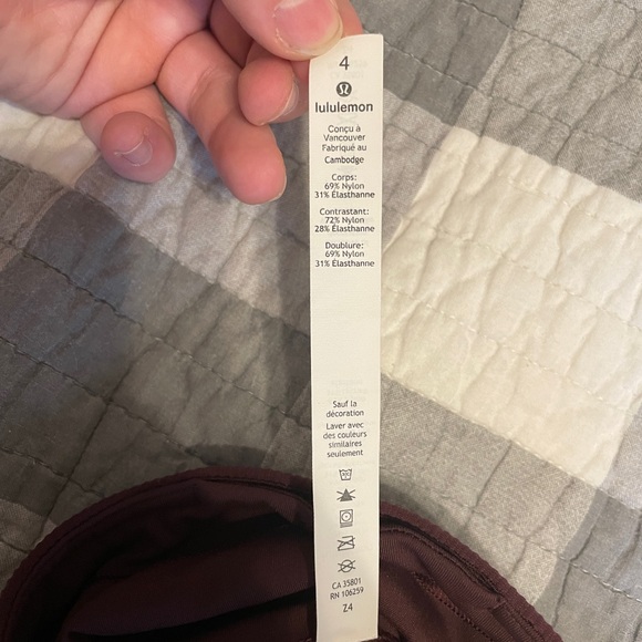 Maroon Lululemon Trail Trekker Hi Rise Legging Size 4 - Picture 5 of 5